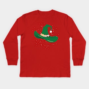 Santa Witch Kids Long Sleeve T-Shirt